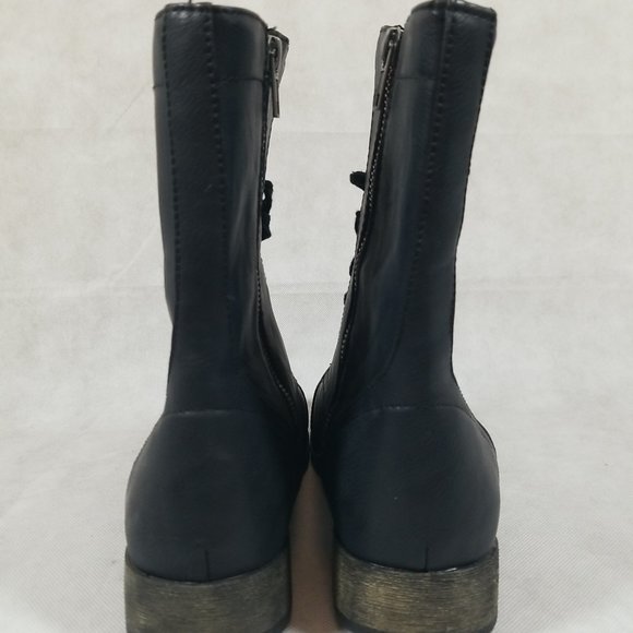 MIA Womens Size 9 Lace Up Heeled Combat Boots Black - Picture 4 of 6